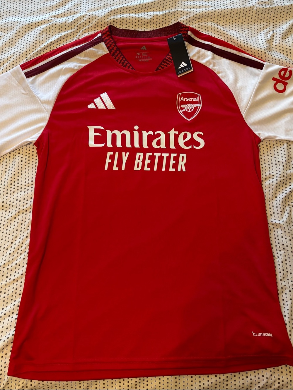 adidas Arsenal Red and White Men's Football Jersey